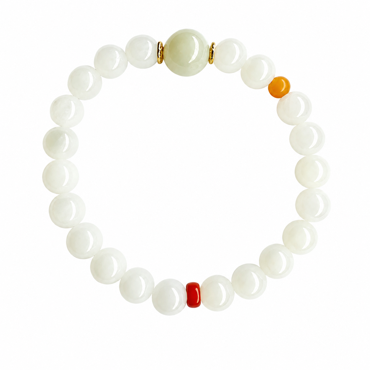 White Jade Crystal Bracelet | Natural Jade Beaded Jewelry for Women