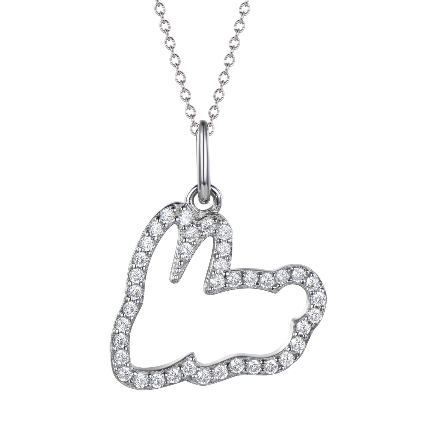 Rabbit-Golden Plated Silver Zodiac Animal Pendant.