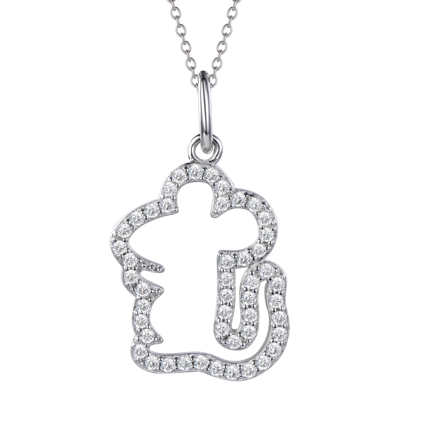 Mouse - Golden Plated Silver Zodiac Animal Pendant.