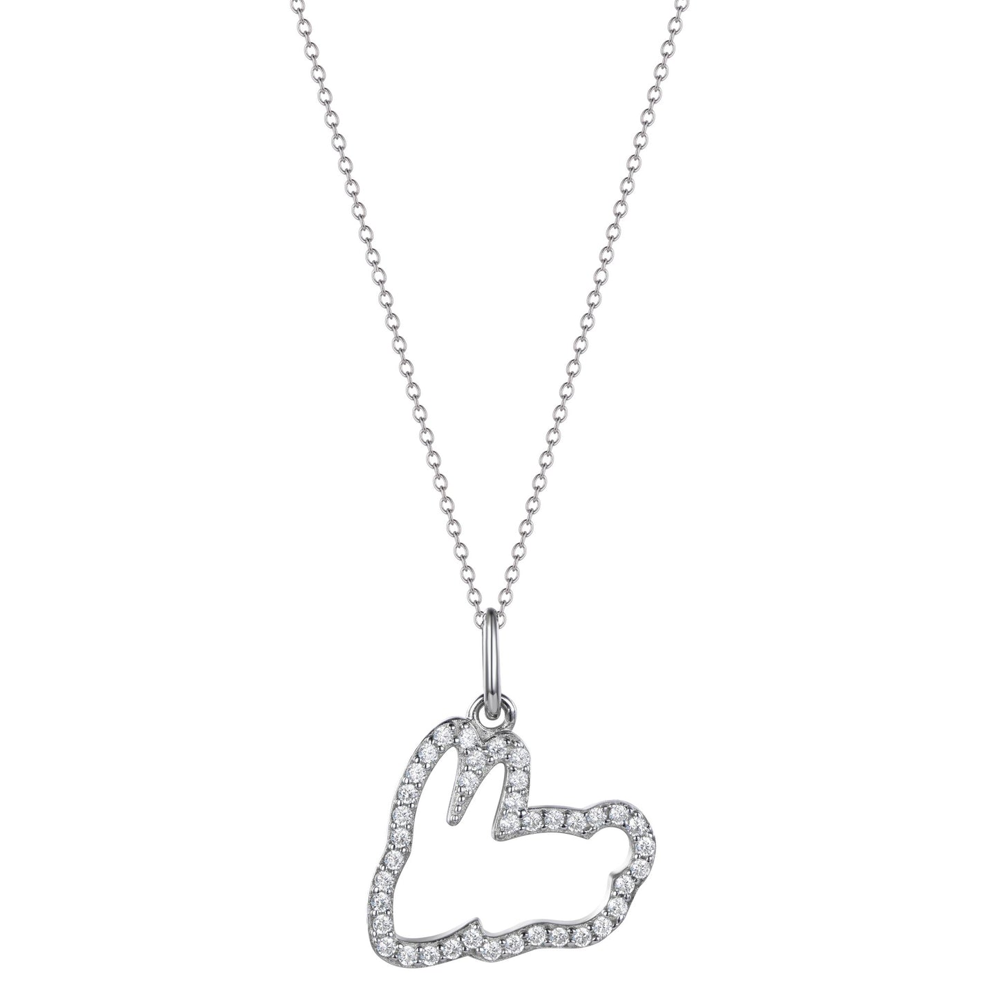 Rabbit-Golden Plated Silver Zodiac Animal Pendant.