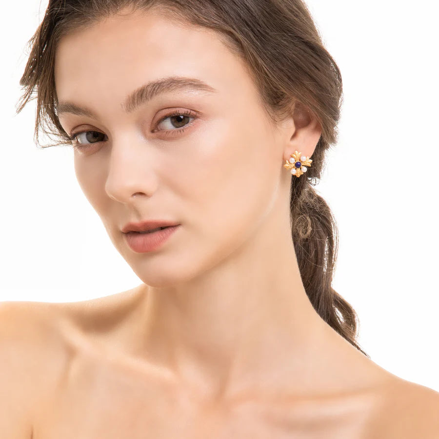 FLEURY CROSS EARRING