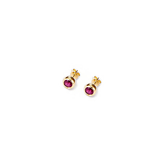 BIRTH STONE RUBY EARRING