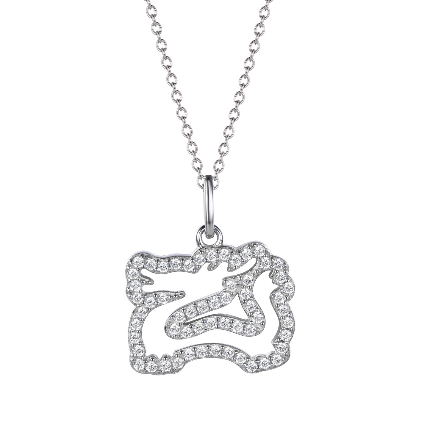 Dragon-Golden Plated Silver Zodiac Animal Pendant.