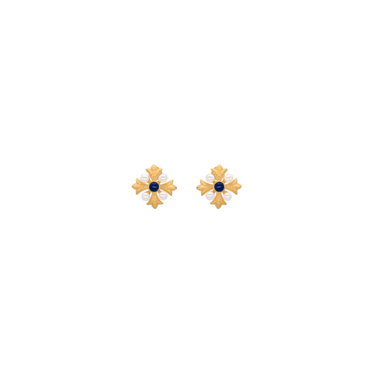 FLEURY CROSS EARRING