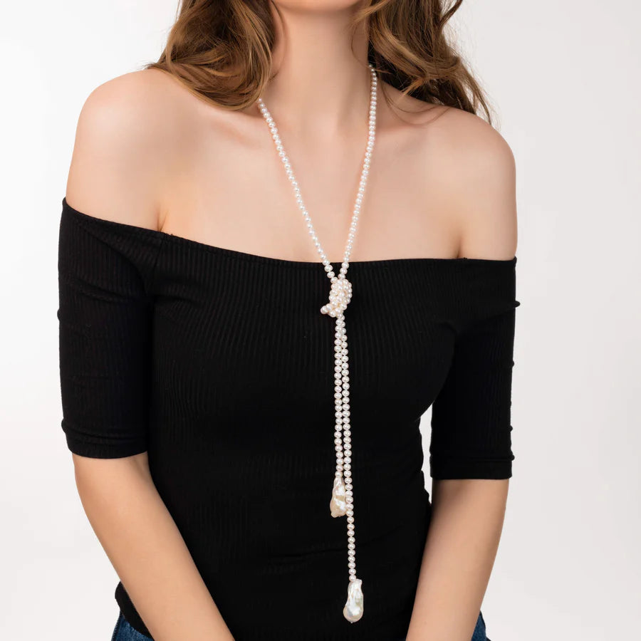 LOLA PEARL SWEATER NECKLACE