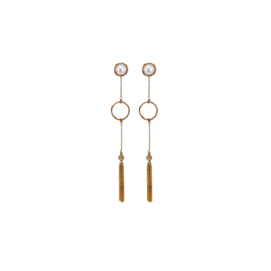 SAINT CIRCLE TASSEL EARRING