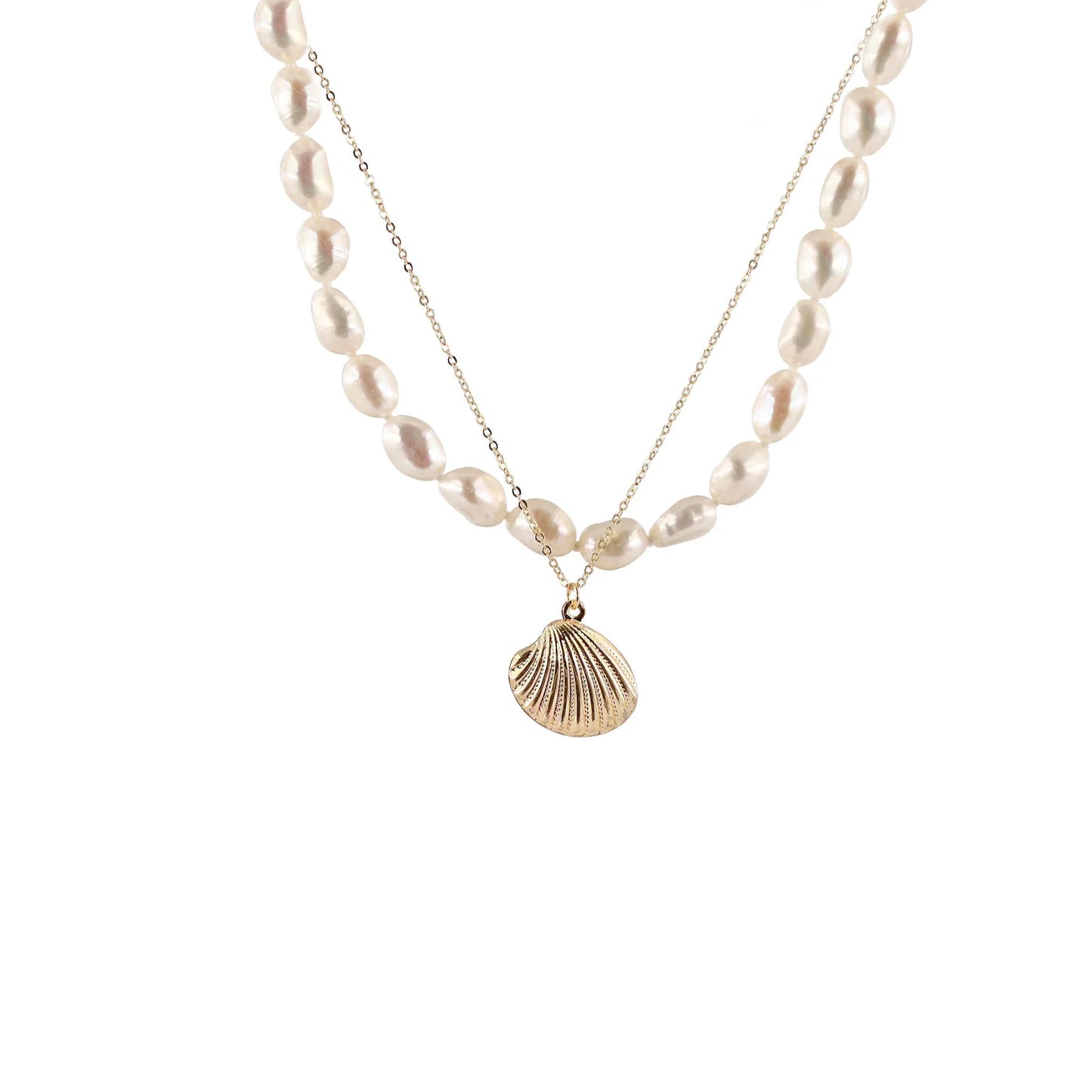 SHELL PEARL NECKLACE