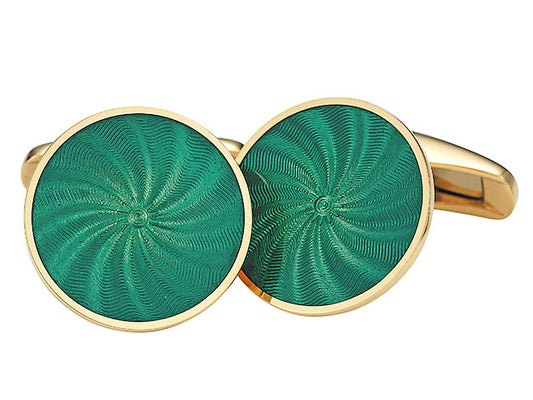 Vitreous Enamel Cuff Links - V1642/SG/00/00/102