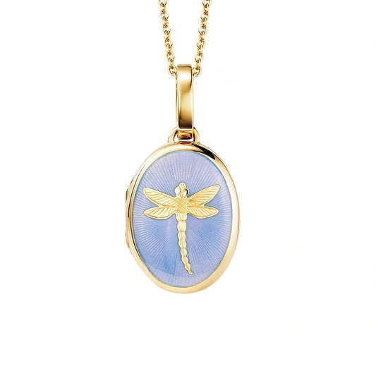Oval Locket Pendant Dragonfly - 49062/OB/00/00/102