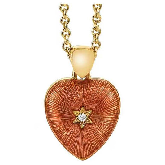 Heart Pendant Necklace - 48798/RR/00/KE/10245
