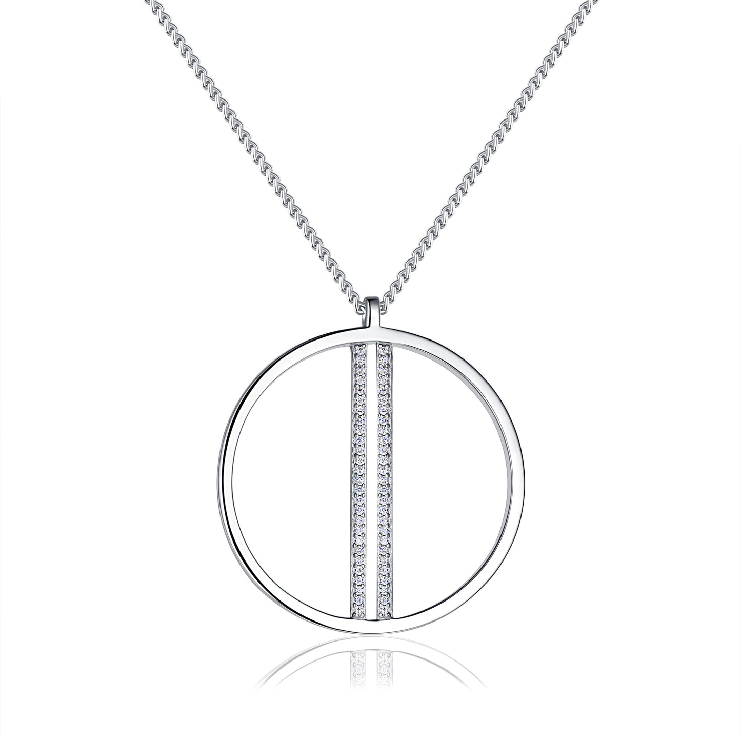 CAI Women Collection - Gold Plated 925 Silver Simple Line Necklace