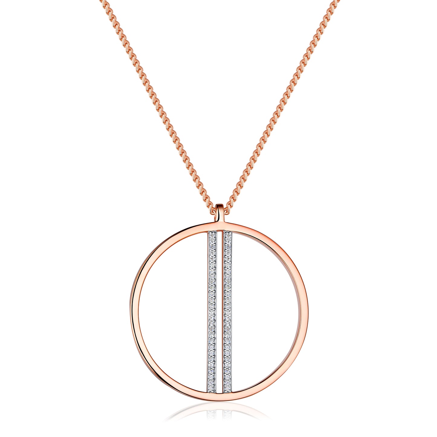 CAI Women Collection - Gold Plated 925 Silver Simple Line Necklace