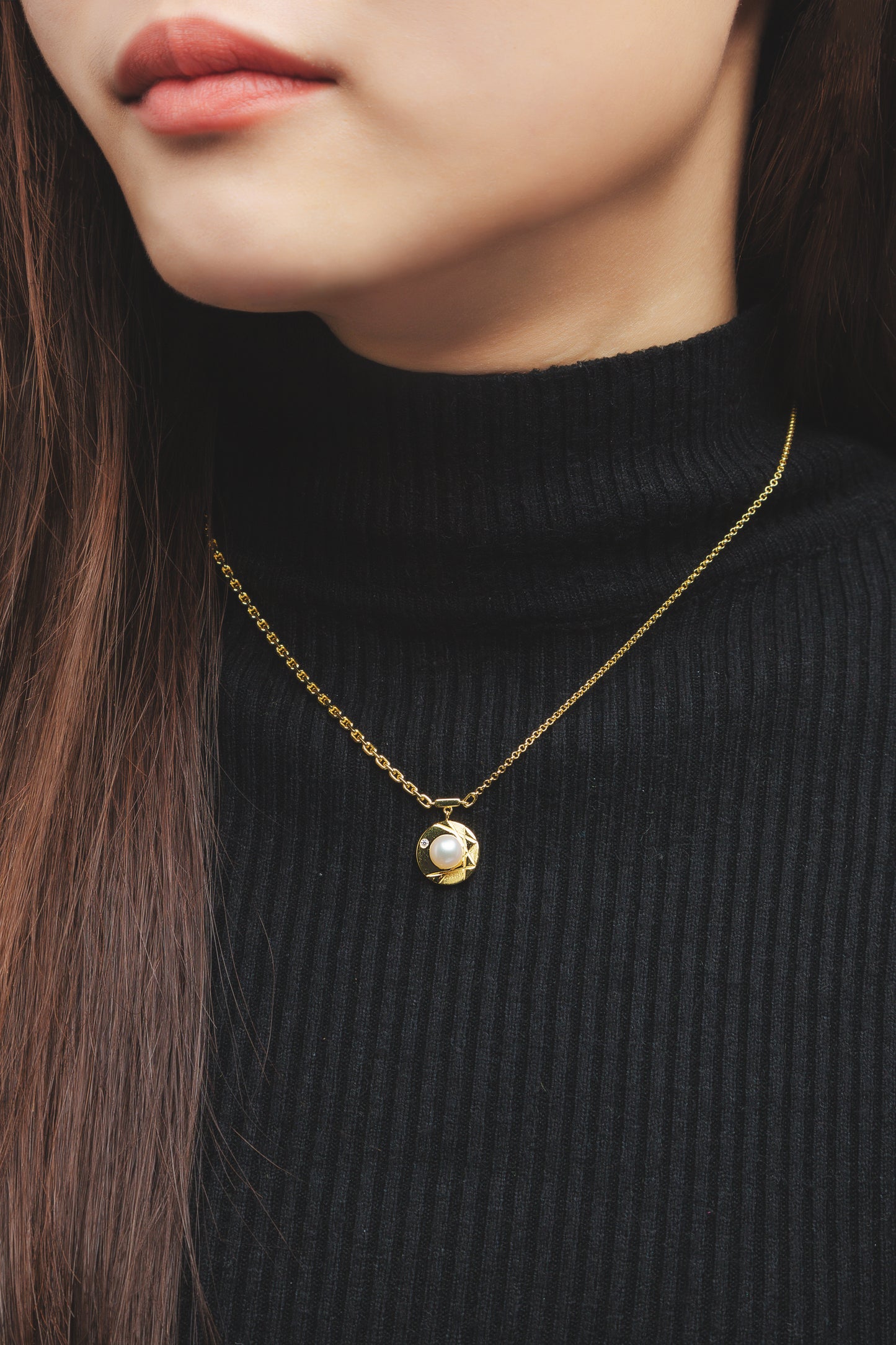 CAI Women Collection - Gold plated 925 Silver Hydrangea Pendant Necklace