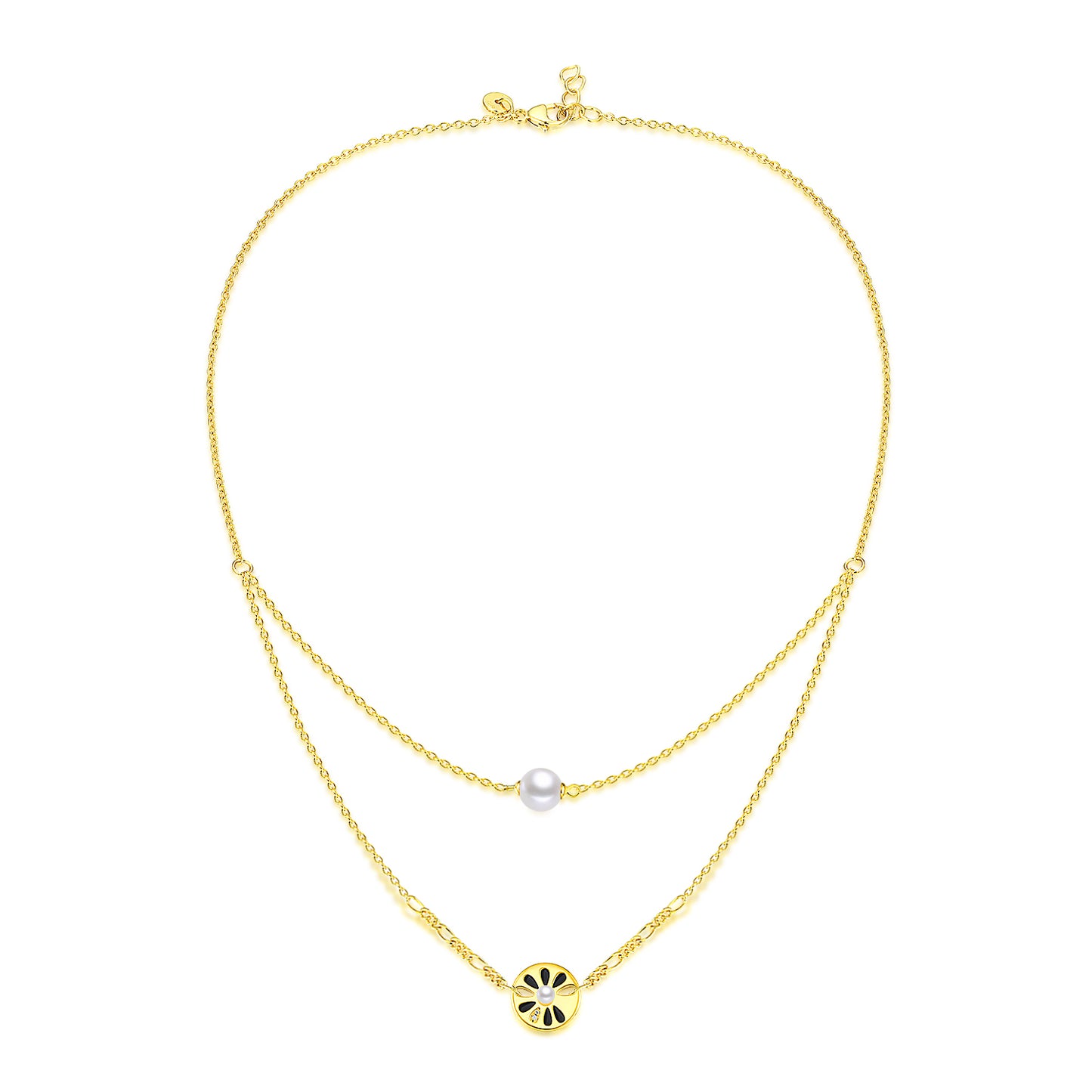 CAI Women Collection - Gold plated 925 Silver Sunflower Necklace