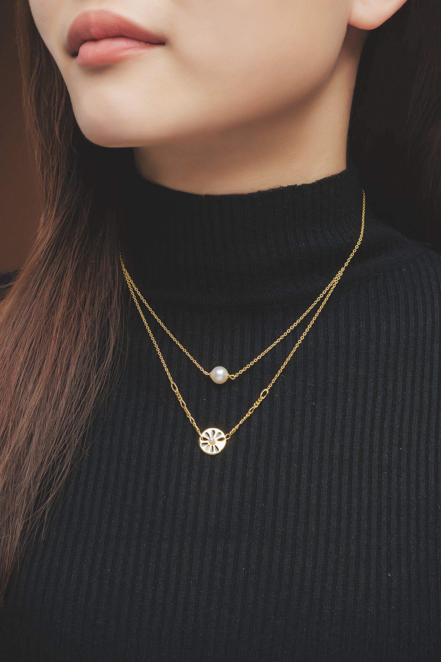 CAI Women Collection - Gold plated 925 Silver Sunflower Necklace